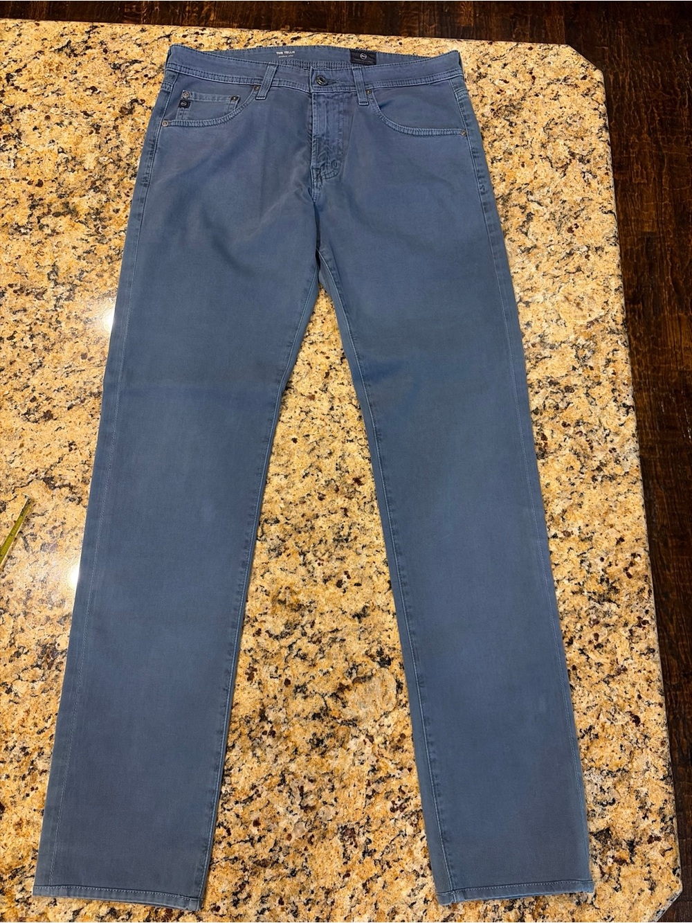 Ag Adriano Goldschmied Blue Straight-Leg Pants “The Tellis” 31x34